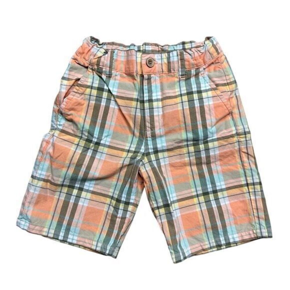 Janie and Jack Boys Plaid Chino Shorts Size 4 Multicolor Casual‎ Summer